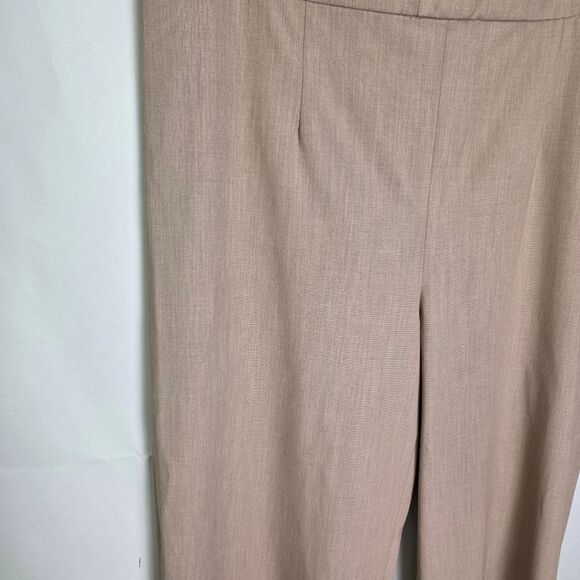 Misook Pleated Wide-Leg Twill Pants Macchiato Size Medium - Picture 4 of 8